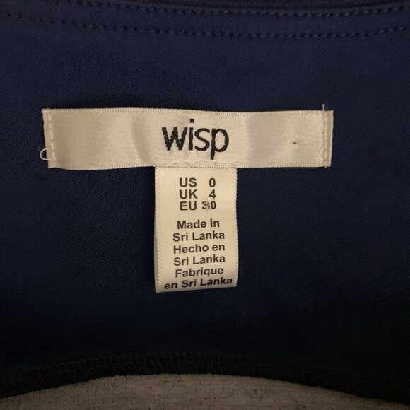 Wisp Navy Pink Floral Bodycon Cocktail Dress 0 - Picture 3 of 4